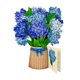 thumbnail image 2 of Tarjetas Del Día De San Valentín Tarjeta De Ramo De Flores 3d Para Amigos Familia Acción De Gracias Azul, 2 of 5