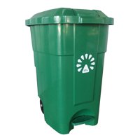 Basurero 50Lt Verde C/Pedal Lorenzini