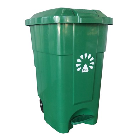 Basurero 50Lt Verde C/Pedal Lorenzini