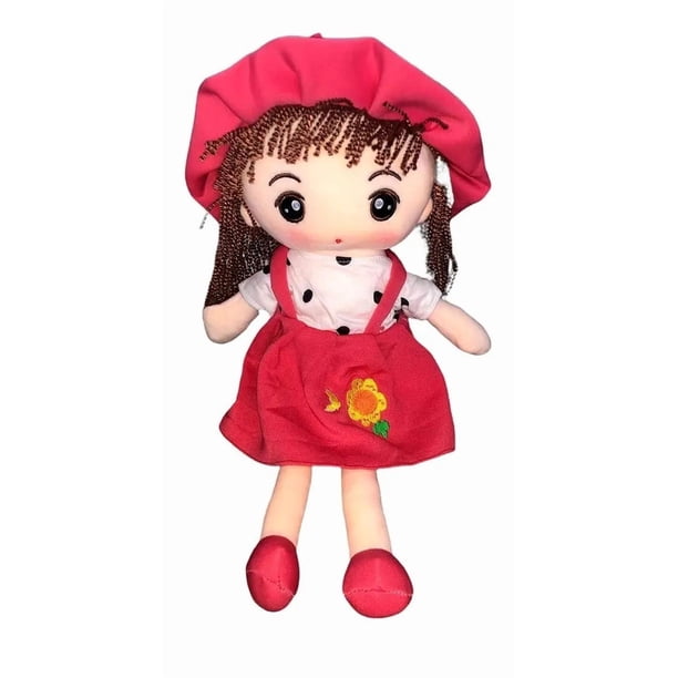 Peluche De Muñeca De Trapo Tierno Suave Y Divertido fucsia