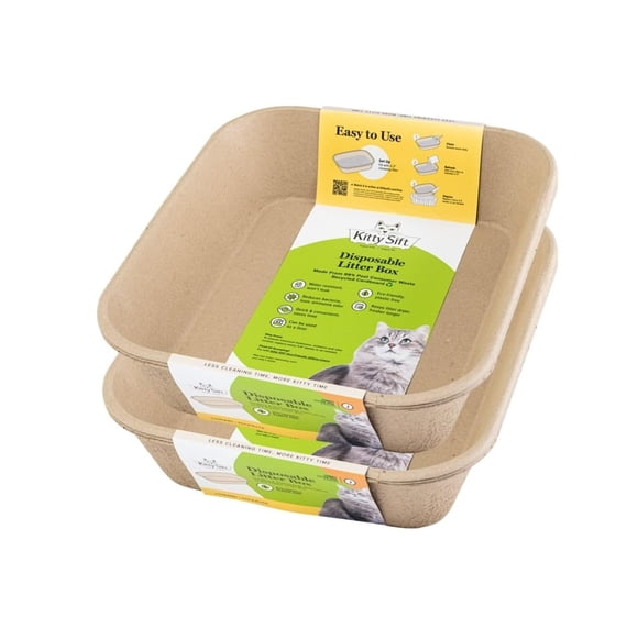 Caja De Arena Desechable Para Gatos Jumbo Paquete De 6