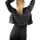 thumbnail image 4 of Jess por Meiko Chaqueta de Jean para Mujer Sin Cuello Manga Larga Mini Chaqueta de Mezclilla Recortada XS Negro, 4 of 4