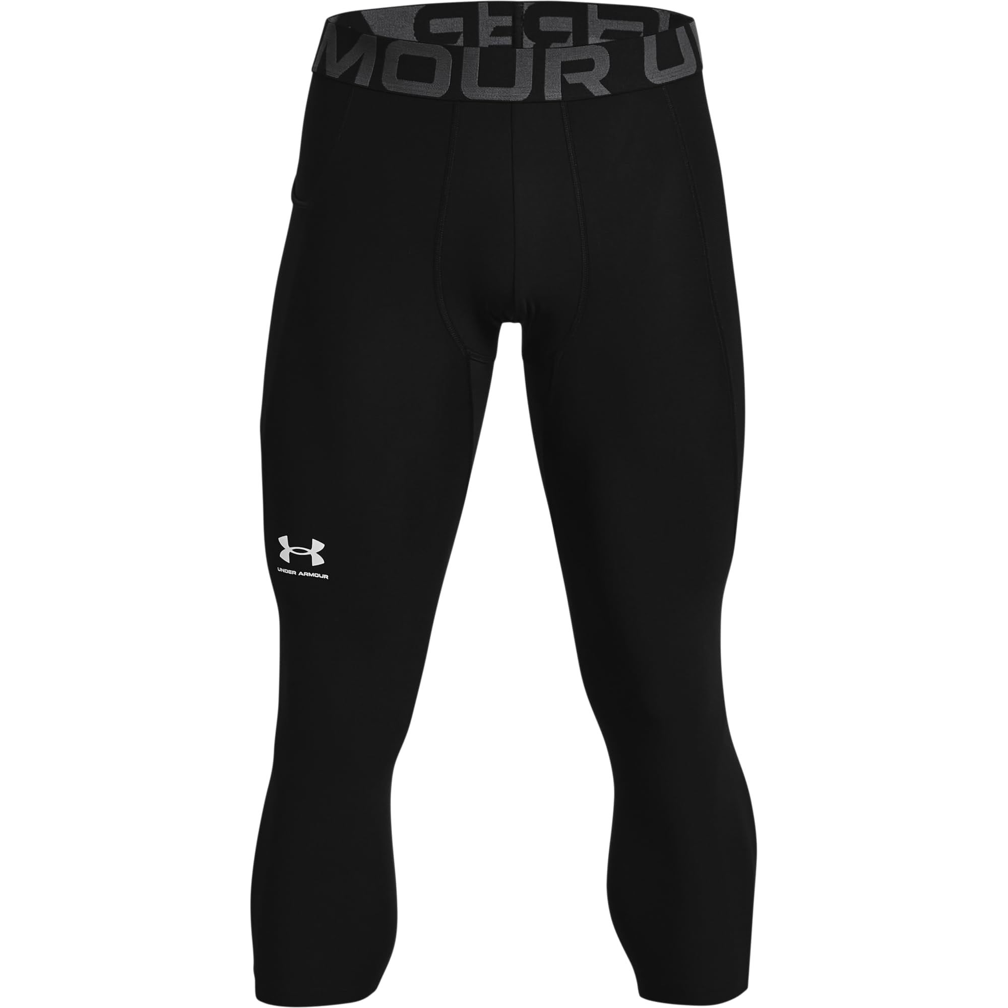Leggins Under Armour Heatgear 3/4 Para Hombre, Negros (001) /gris Intenso, 3xl