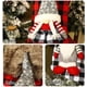 thumbnail image 5 of 2 medias navideñas de 48 x 28 cm, diseño de búfalo a cuadros, con diseño de gnomo sueco y Papá Noel, para colgar en la chimenea, bolsas de regalo para dulces, decoración para fiestas, color negro y ro, 5 of 7