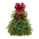 thumbnail image 4 of Corona De árbol De Navidad Para Puerta De Entrada, Adorno Colgante Para Sala De Jardín Con Lazo Rojo, 4 of 5