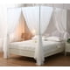 thumbnail image 1 of Cortina De Cama De Gasa Blanca Para Cama De Matrimonio, 1 of 3