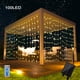 thumbnail image 1 of 1pc 300/200/100 LED Solar Curtain Light, Multiple Color Options, Outdoor Remote Control, 8 Lighting Modes Fairy Light, IP65 Waterproof Copper Wire Light, Christmas Party Wedding Family Bedroom Garden, 1 of 3