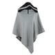 thumbnail image 1 of Poncho Capucha Lana 100% - Corto - Blanco Negro, 1 of 3