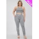 thumbnail image 1 of Conjunto De Top Corto Elástico De Tirantes Lisos Y Pantalón Fruncido Largo Gris Ultimate (talla Grande Para Mujer), 1 of 4