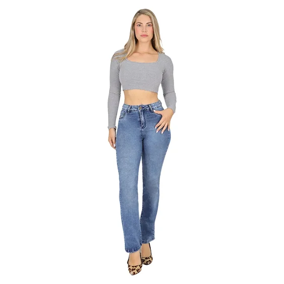 Jeans Mujer Ferrari Recto Azul Divine