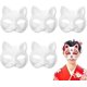 thumbnail image 1 of Máscara de gato, 5 piezas de máscaras de gato para mascarada, máscaras en blanco para pintar, máscaras de gato blanco de Halloween sin pintar para cosplay, fiesta, 1 of 7