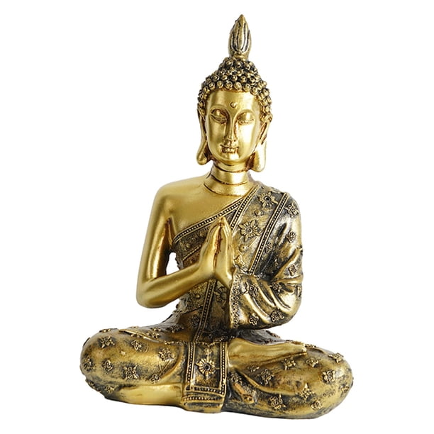 Estatuilla De Buda De Resina Blanca - Decoración De Escritorio Para Casa U Oficina, Detalle Artesanal Y Diseño Sereno
