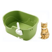 Genérico - Arenero Caja Sanitaria Baño Para Mascotas Abierto Verde