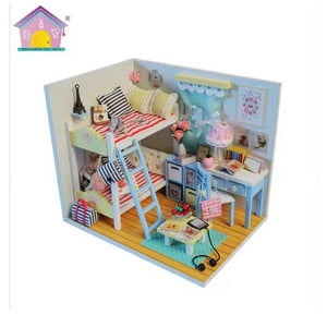 China - Casita Miniatura ""Youth Ever"" – Kit Diy Con Luces Led Y Vitrina Protectora D014