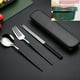 thumbnail image 1 of 3pcs/Set Portuguese Stainless Steel Portable Cutlery Set, Chopsticks Spoon Fork Cutlery Set, 1 of 5