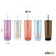 thumbnail image 3 of Ello Monterey vaso aislado de 24 oz (710 ml) con pajilla y posavasos, plateado, 3 of 5