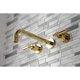 thumbnail image 5 of Grifo de tina de montaje en pared Kingston Brass Milano de dos manijas, 5 of 7
