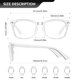 thumbnail image 2 of Gafas de Lectura ZEHEXA con Bloqueo de Luz Azul 1.5, 2 of 7