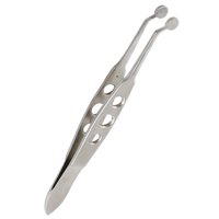 Magideal - Pinzas Para Glándulas De Meibomio, Herramienta Para Ojos Oftálmicos De Material Acero Inoxidable, Pinzas De Clip Para Herramientas De Precisión, Para , Cabeza Forma Cabeza Redonda Grande