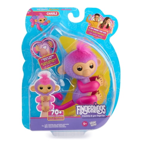 Fingerlings Mono Bebe Interactivo Violeta