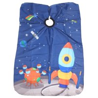 Ioensy - Kids Haircut Cape Cover Professional Para Salon Perming Dyeing Rocket Pattern
