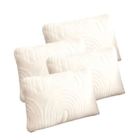 Genérico - Set De 4 Fundas De Cojin Serie Arco 30X50 Cm Blanco