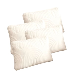 Genérico - Set De 4 Fundas De Cojin Serie Arco 30X50 Cm Blanco