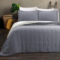 Todohogarsantiagodechile - Cubrecama Super King Gris