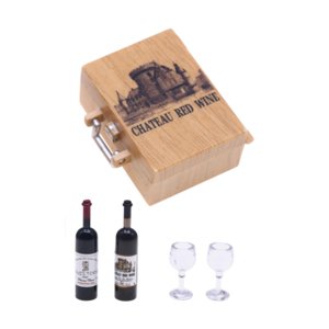 Magideal - Botellas Y Copas De Vino En Miniatura, Accesorios Para Casas De Muñecas, Juegos De Simulación, Mini Copas De Juguete, Artículos Decorativos, Mini Copa Castillo