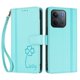 thumbnail image 3 of Funda Cartera Trébol para Xiaomi Poco C85 5G con Ranuras Tarjetas y Carga Inalámbrica Verde menta, 3 of 6