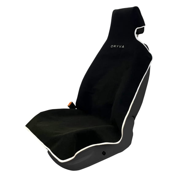 Funda de asiento de coche DryVaseat Premium, toalla de microfibra negra