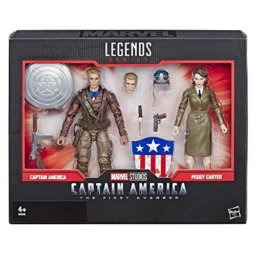 Figura De Acción Avengers Marvel Legends Series Capitán América El Primer Vengador 6" Paquete De 2