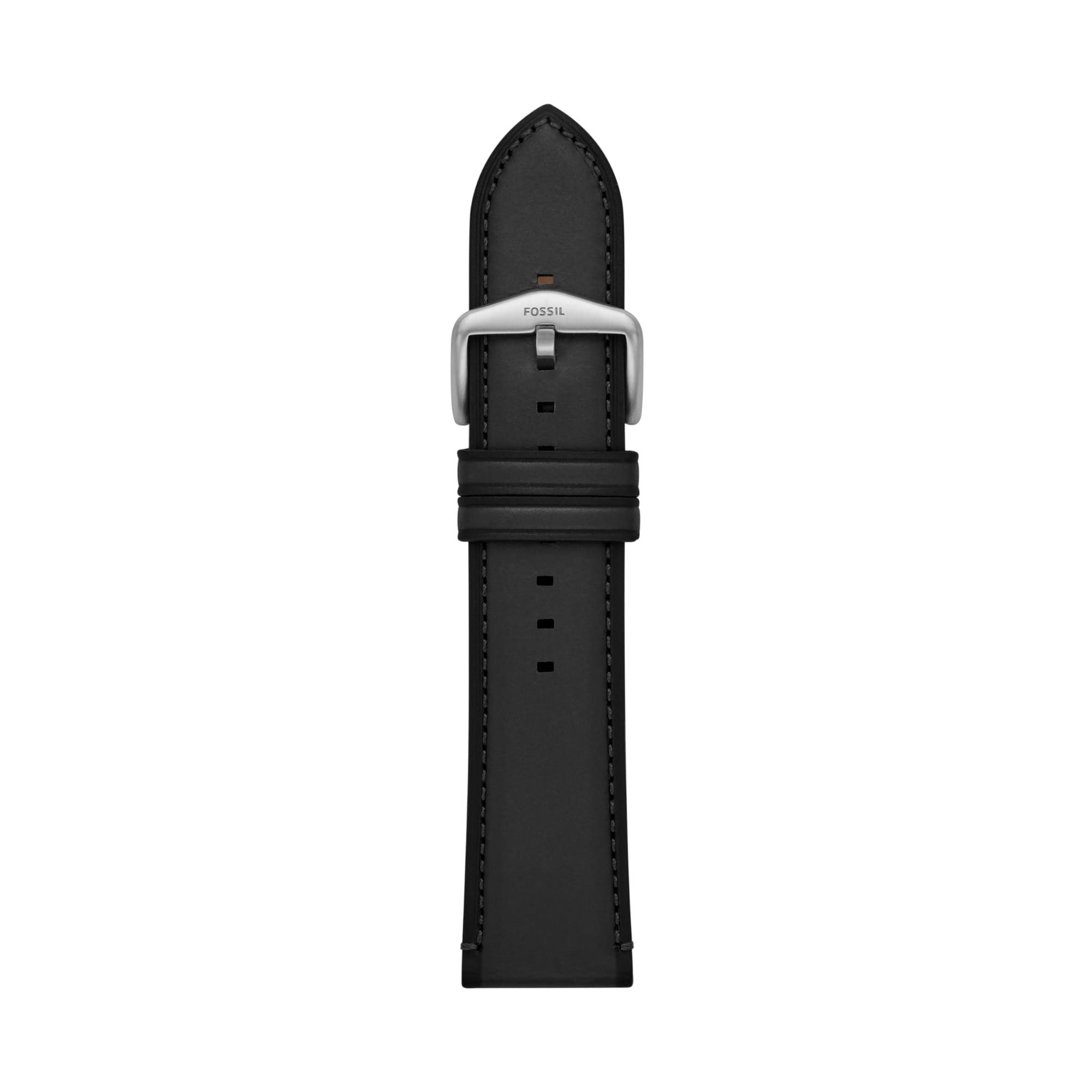 Correa De Reloj Fossil Black Litehide™ Leather 24 Mm Para Hombre