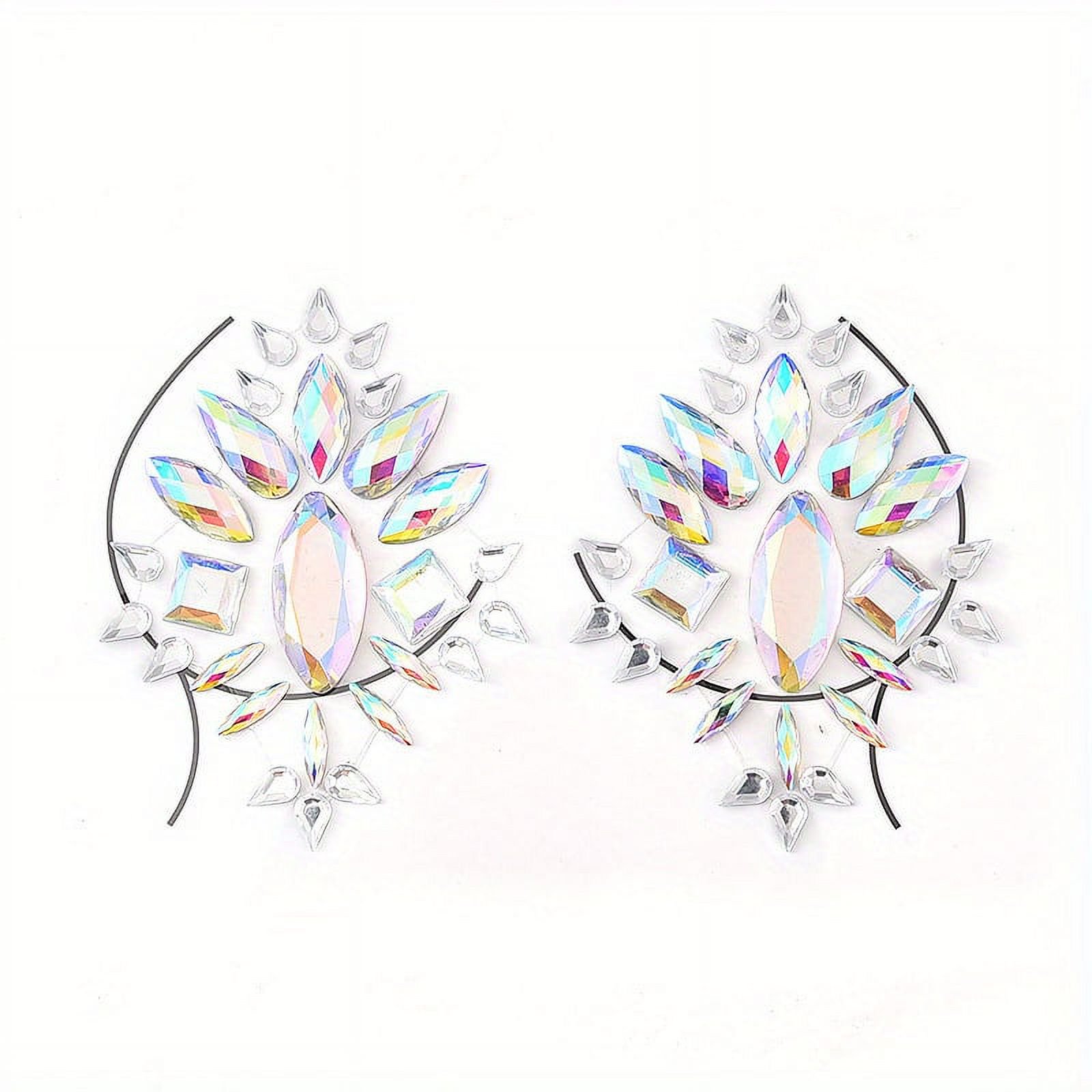 Chest Diamond Stickers, Adhesive Tattoo Stickers, Acrylic Diamond Chest ...
