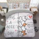 thumbnail image 1 of x1085 Bed Sheetsed Cartoon Cat Bedding Set Pillowcase Duvet Cover Kitten Twin Full Adult Kids Bedclothes Quilt Cover 3-Piece Bedding Set (1 Duvet Cover + 2 Pillow Shams) nj1085, 1 of 5