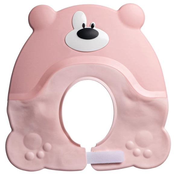 Visera de baño para bebé MARS BABY, ajustable, rosa, gorro de ducha