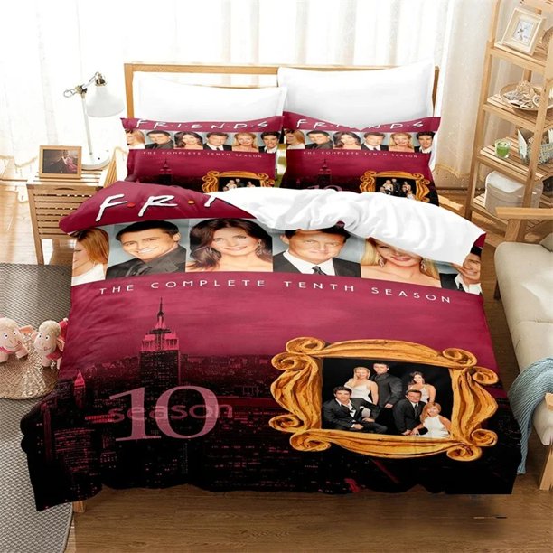 Friends Tv Show Comedy Style Bedding Set Boys Girls Twin Queen Size Duvet Cover Pillowcase Bed Kids Adult Home TextileextileBed Sheets