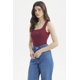 thumbnail image 2 of Polera Mujer Escote Cuadrado Liso Vino Oscuro, 2 of 4