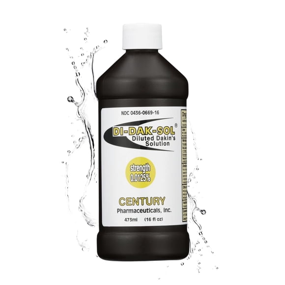 Solución de Dakin para Limpieza de Heridas 473 ml 0.0125% Hipoclorito de Sodio
