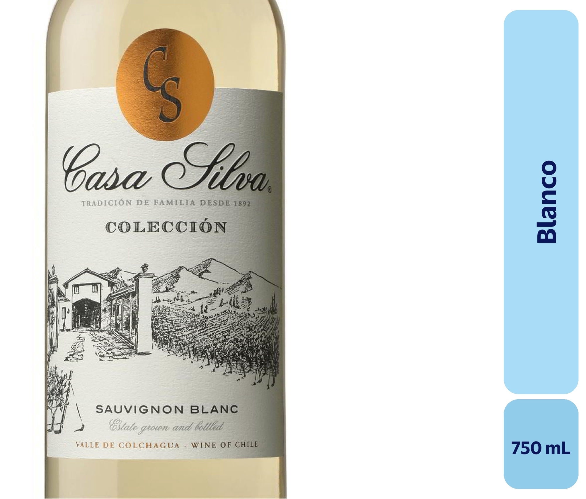 Vino Blanco Botella 750 mL Casa Silva