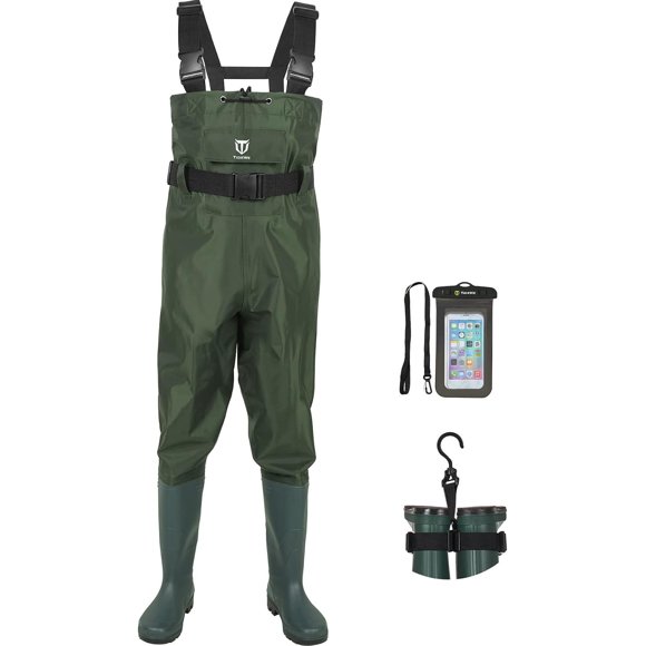 Pantalones de agua con peto TIDEWE impermeables para pesca GN M8/W10