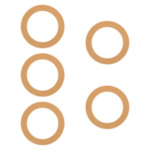 Bothyi - Kits De Juntas Tóricas De Goma Para Sellos De Pistón De Compresor, Anillo De Pistón De Bomba De Aire Profesional, 5 Piezas, 550 W, Amarillo