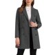 thumbnail image 1 of INSPIRE CHIC Abrigo de Invierno para Mujer con Solapa de Muesca y Doble Botonadura, Gabardina Talla M Gris Oscuro, 1 of 6