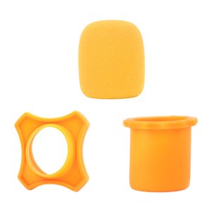 Bothyi - Soporte De La Manga Del Fondo De La Cubierta De La Esponja Micrófona Para La Actuación En Vivo Del Habla Naranja