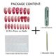 thumbnail image 5 of Uñas Postizas JUNPU con Moño 3D y Puntas Francesas con Estampado de Leopardo, 24 Piezas, 5 of 5