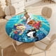thumbnail image 4 of Mermicorno Caída De Estrellas theme Fitted Round Tablecloths Elastic Edged Table Covers Waterproof Table Cloth For Kitchen Holiday Party Tables Decor 120cm, 4 of 6