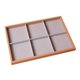 thumbnail image 2 of Bandeja Organizadora De Joyas De Madera Práctica Para Anillos Hogar Dormitorio Cajón Pulsera 6 Rejillas Marrón Claro, 2 of 5