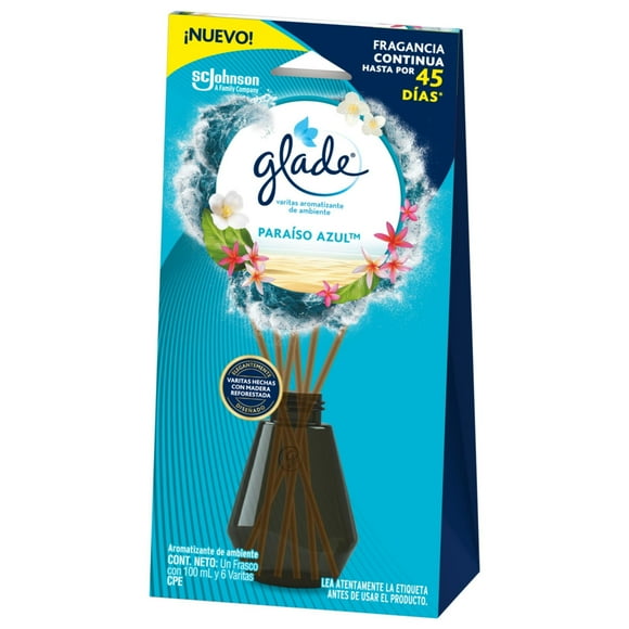 Glade Varillas Paraiso Azul 100Ml