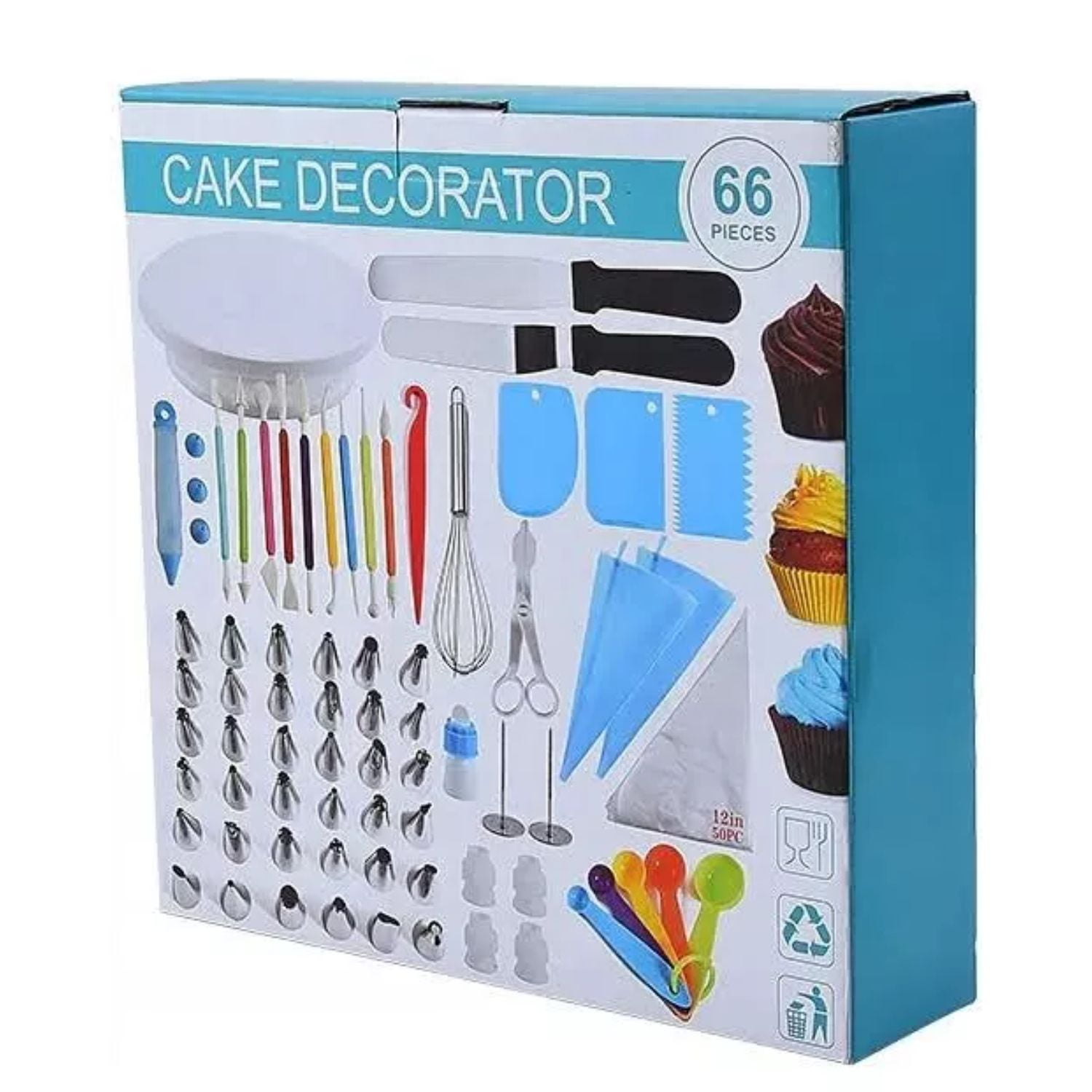 Disparo - Set 66pcs Repostería Base Giratoria Kit Pastelería Cake
