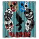 thumbnail image 1 of Cortina de ducha de calaveras, juego de cortina de baño con ganchos, tamaño 60 x 72 pulgadas, 1 of 3